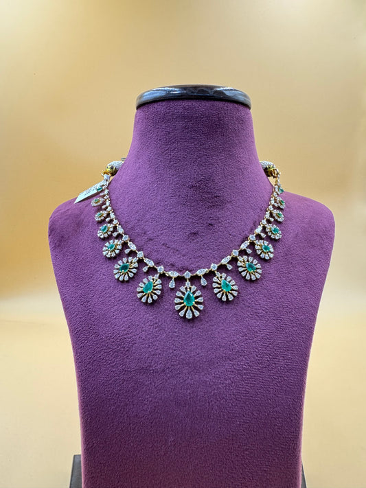Emarald CZ 18KT Necklace