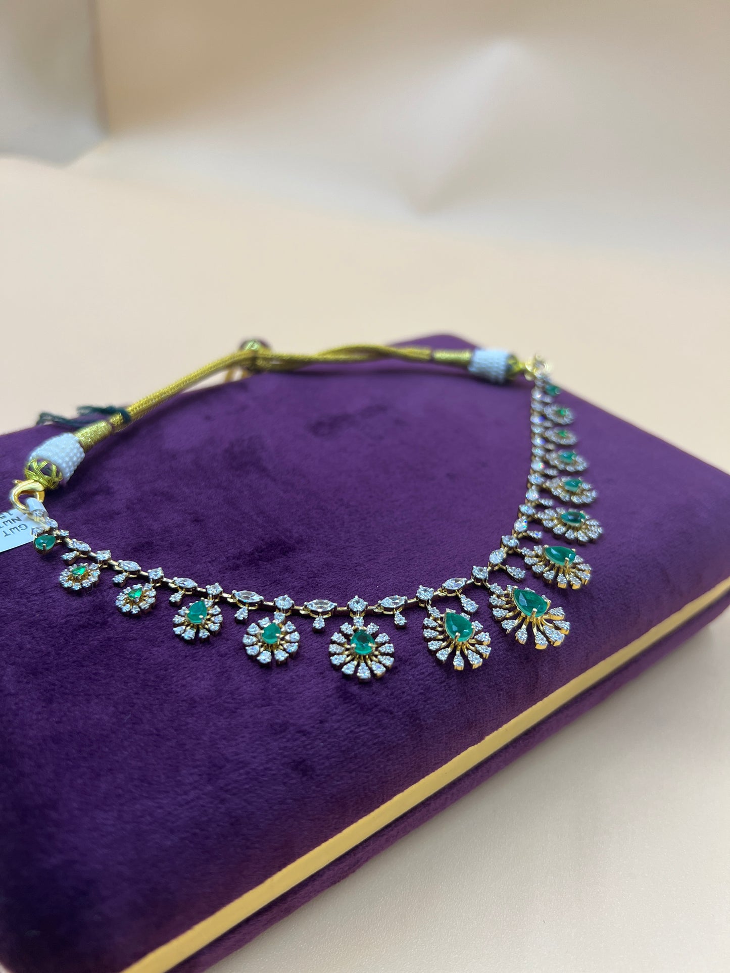 Emarald CZ 18KT Necklace