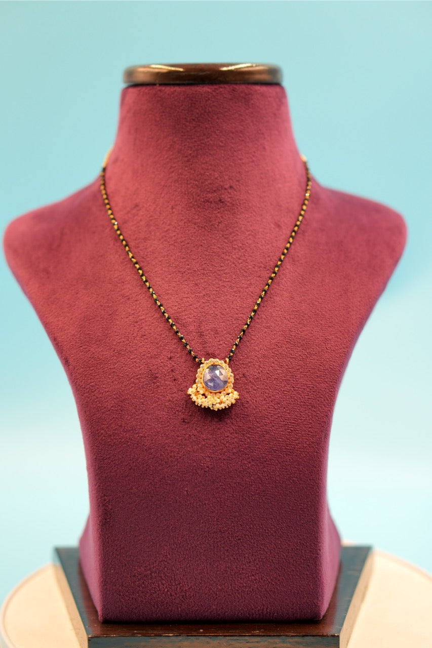 Lab grown stone with pearls