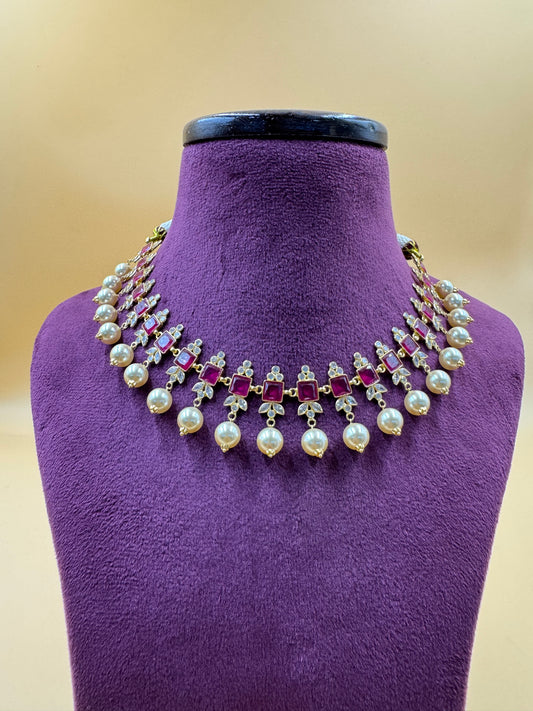 Ruby pearl necklace